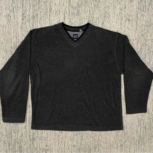 Vintage: GAP Men's Charcoal V-Neck Sweater